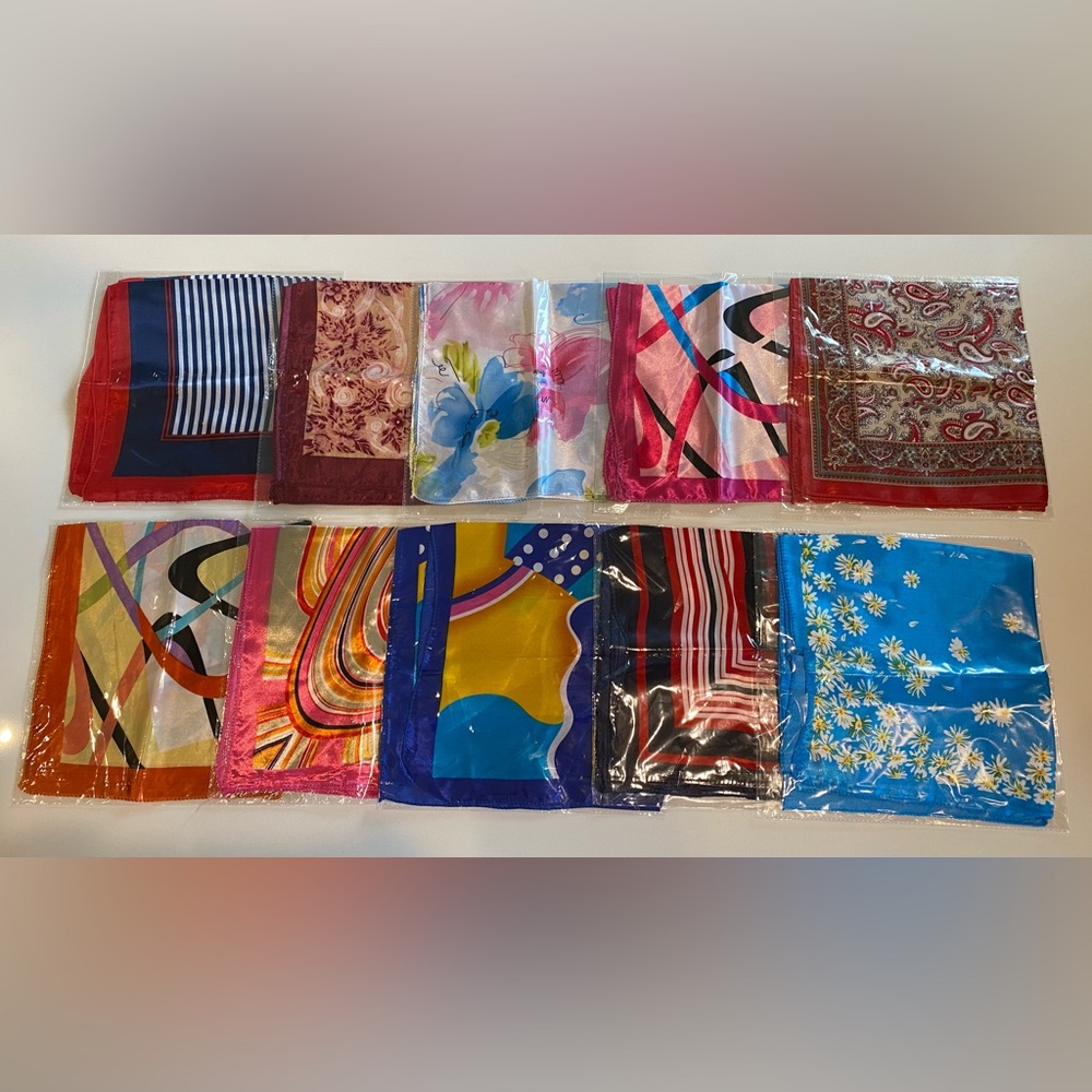 SCARVES Set of 10 NEW - Picture 2 of 4